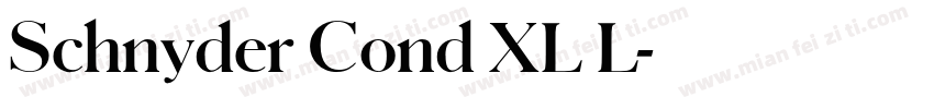 Schnyder Cond XL L字体转换